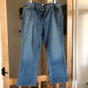 Llbean faded cotton jeans, slightly bootcut